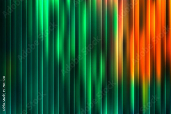 Fototapeta Abstract Vertical Gradient Lines with Teal to Red Color Flow – Dynamic Digital Background for Music Visuals, Data Art, and Futuristic Design Projects