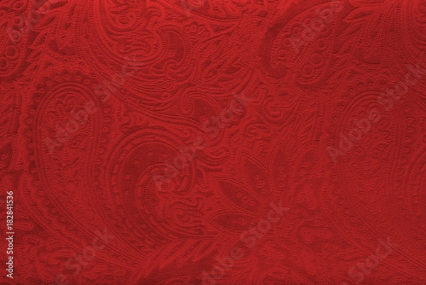 Obraz Red velvet fabric with a vintage elegant floral pattern or a luxury texture.