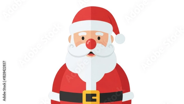 Obraz Flat Design Santa Claus Character Illustration For Christmas