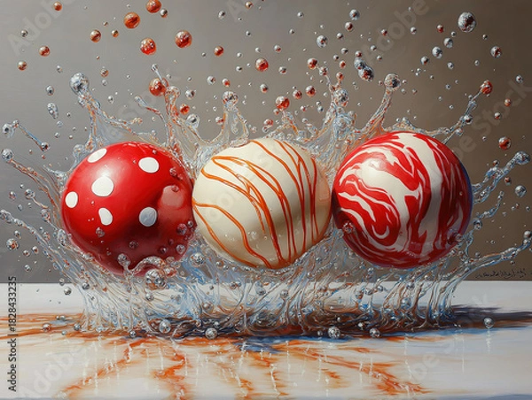 Fototapeta Red White and a Whole Lot of Happy Vibes