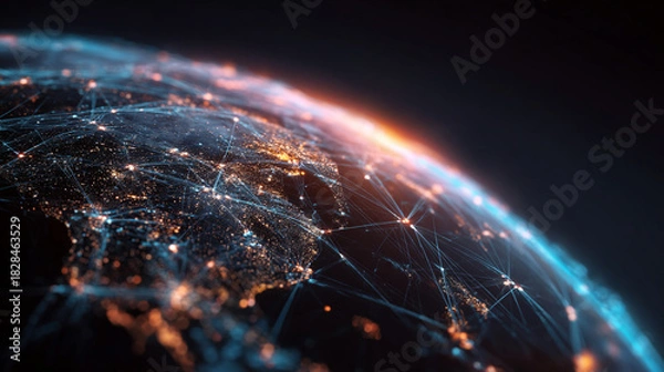 Fototapeta technology innovation and global connectivity concept