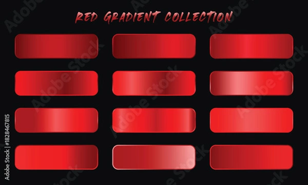 Obraz Red Gradients Swatches Set