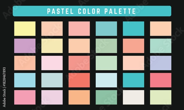 Obraz Pastel Vector Color Palette