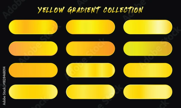 Obraz Yellow Gradients Swatches Set
