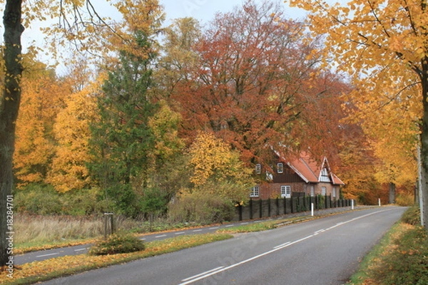 Obraz Haus im Herbst