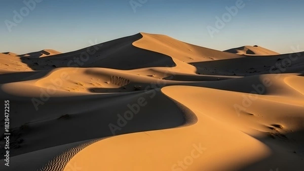 Fototapeta Sunset over a field of wildflowers with a vibrant, colorful sky casting rays of light
