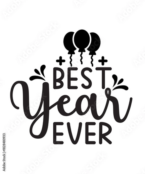 Fototapeta Happy New Year,Happy New Year Svg, 2022 new year Svg, New Year Shirt Svg, New Year Svg, Merry Christmas Svg, Christmas gift idea, Png Dxf Cut Files Cricut,Happy New Year SVG Bundle Cut Files, Hello 20