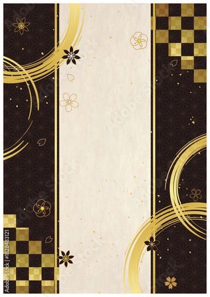 Obraz 金箔和柄背景