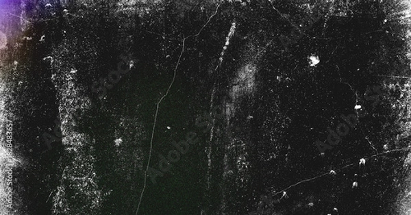 Fototapeta Grungy Noise Effect Scattered White Dots on a Dark Substrate with Faint Color Hints  An Abstract Overlay Texture Abstract background