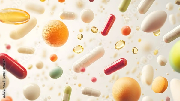 Obraz seamless pattern of bacteria