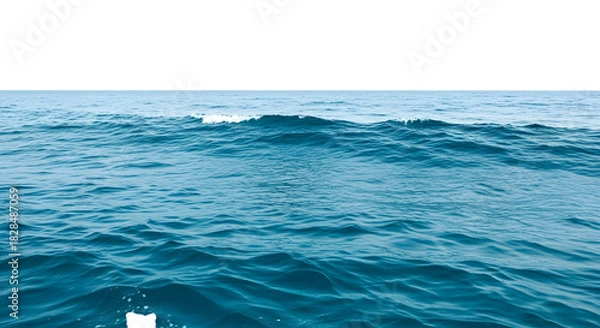 Fototapeta Deep blue ocean waves crashing and rolling on a sunny day