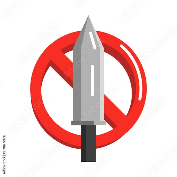 Obraz symbol prohibiting sharp objects