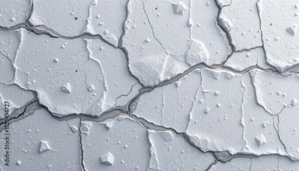 Fototapeta frosted silver grey 139: frosted silver grey, fine crystalline grain, subtle overhead frost gleam, accented with pearlescent frost film, composition: wide header band with icy margin