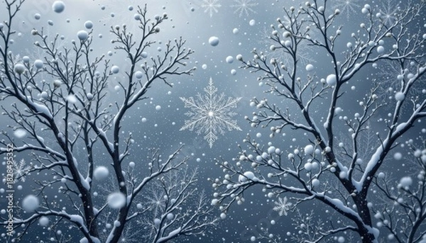 Fototapeta frosted silver grey 166: muted argent hue, micro etched frost, northern dawn highlight, accented with micro silver sparkles, composition: soft vignette for centered logo, use: luxury winter branding