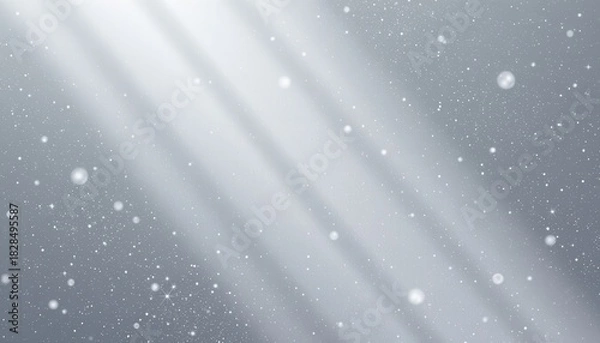 Fototapeta frosted silver grey 177: tin white frost, matte metal whisper, diffused snowy daylight, accented with transparent sheen spots, composition: wide header band with icy margin