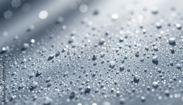 Fototapeta frosted silver grey 191: silvery frost tint, micro sparkle dusting, muted glacier skylight, accented with frozen shimmer flecks, composition: balanced vertical layout