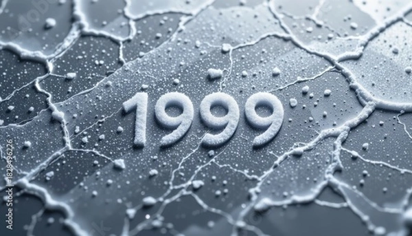 Fototapeta frosted silver grey 199: soft snow silver tone, micro etched frost, subtle overhead frost gleam, accented with faint icy crack patterns, composition: soft vignette for centered logo