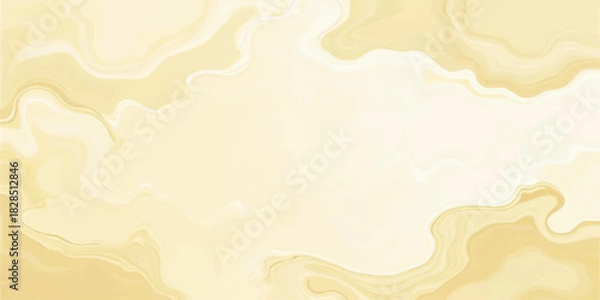Fototapeta Abstract light yellow and beige watercolor background with soft blended textures