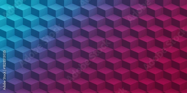 Fototapeta Abstract geometric seamless pattern texture, vector illustration, cube tile design backdrop concept