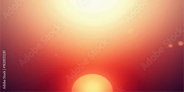 Fototapeta Abstract warm light background with lens flare and pixelated texture