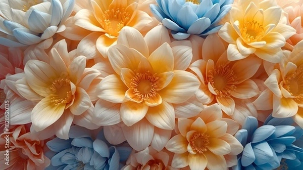 Fototapeta flowers in an artistic botanical composition