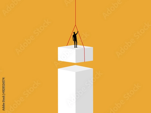 Fototapeta Businessmen are building, stable foundation for business growth.