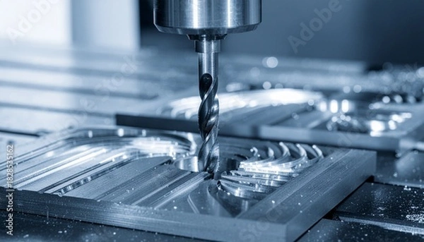 Obraz industrial drilling  machine on working