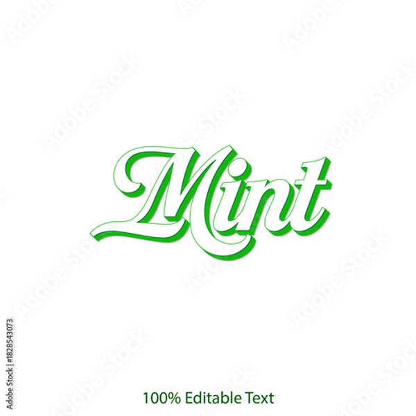 Obraz Modern 3D Typography Logo Design