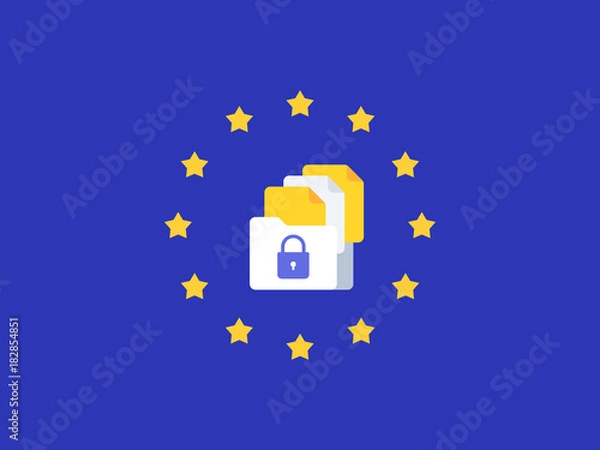 Obraz EU General Data Protection Regulation. eu gdpr vector illustration