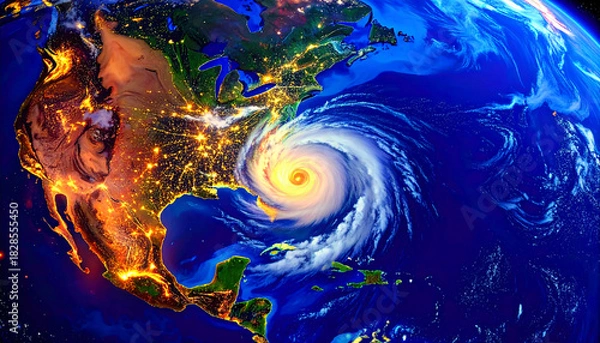 Obraz View of a storm from space / scientific observation