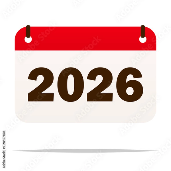 Obraz 2026 calendar icon vector isolated illustration
