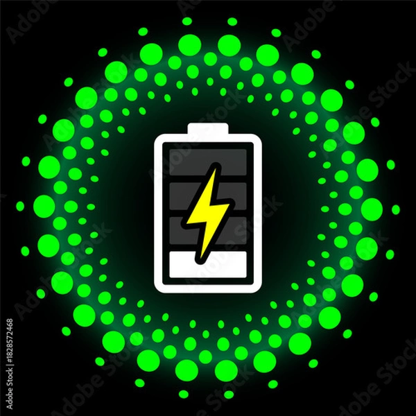 Fototapeta Wireless charging of the battery. Future concept vector