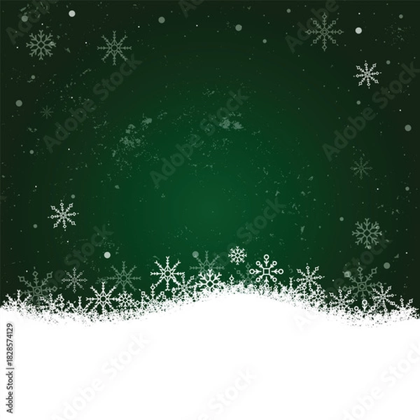 Obraz Christmas Snowflake Background Vector Design.