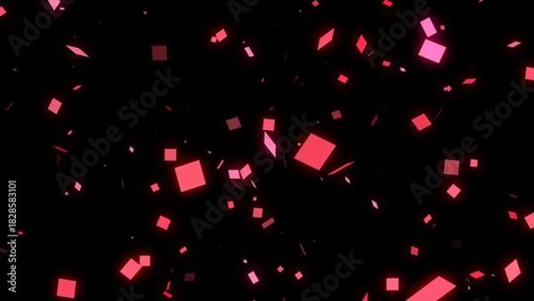 Obraz 紙吹雪がひらひら舞う背景素材（赤）