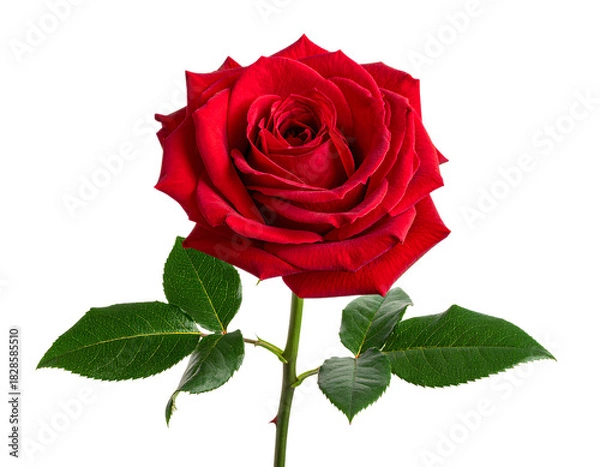 Obraz red rose isolated on white background