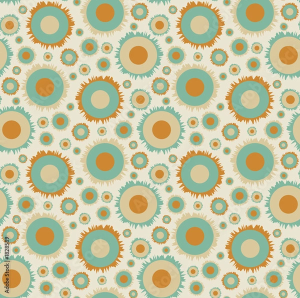 Obraz funky retro seamless wallpaper pattern