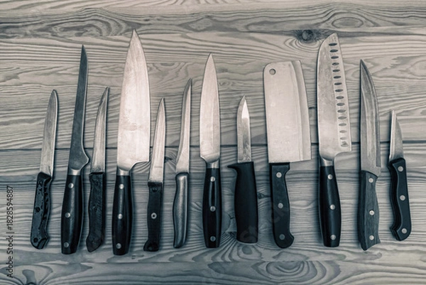 Obraz  different kitchen knives