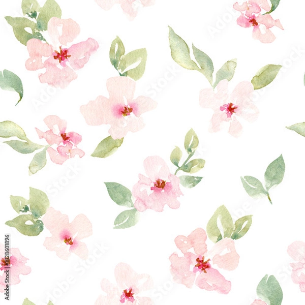 Obraz seamless pattern with pink flowers