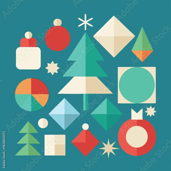 Fototapeta christmas seamless pattern