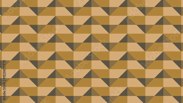 Obraz Abstract geometric triangle pattern in yellow mosaic style