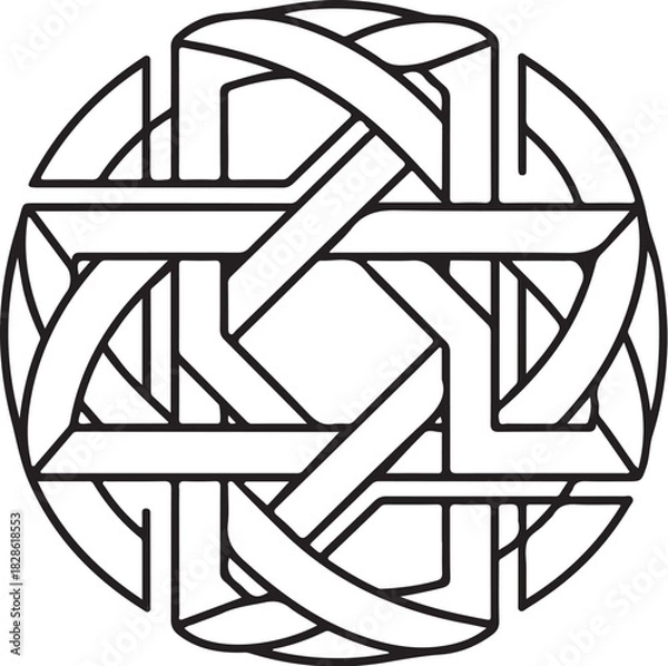 Obraz Minimal Geometric Star Motif  Vector