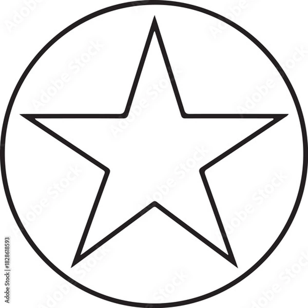 Obraz Minimal Geometric Star Motif  Vector