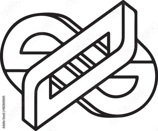 Obraz Minimal Geometric Star Motif  Vector