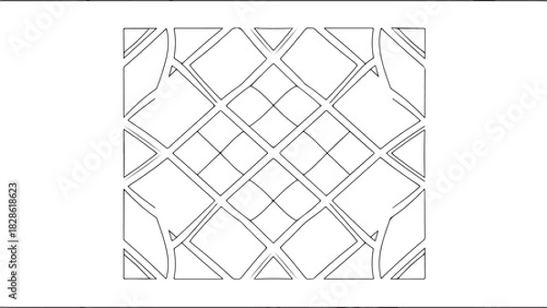 Obraz Minimal Geometric Star Motif  Vector