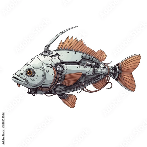 Obraz Cyborg Fish Future Design Very Cool