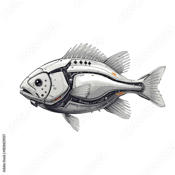 Obraz Cyborg Fish Future Design Very Cool