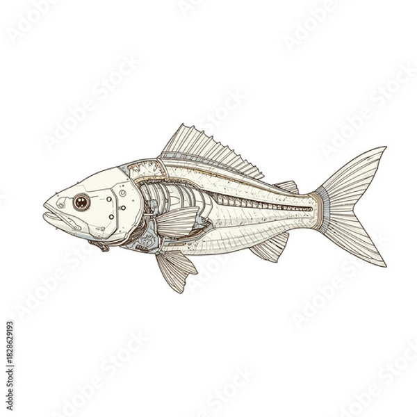 Obraz Cyborg Fish Future Design Very Cool