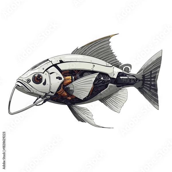 Obraz Cyborg Fish Future Design Very Cool