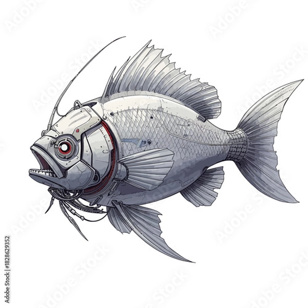 Obraz Cyborg Fish Future Design Very Cool
