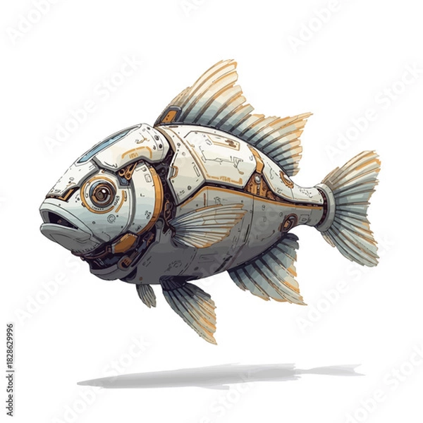 Obraz Cyborg Fish Future Design Very Cool